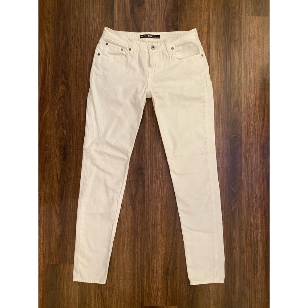 Big Star Alex Mid Rise Skinny Jeans - White